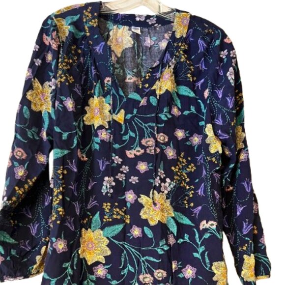 Old Navy Floral Long Sleeved Blouse - Large - Picture 1 of 5